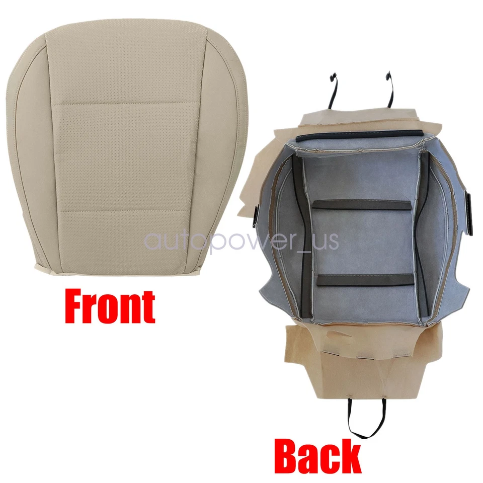 Cubierta de asiento perforada inferior de pasajero cuero tostado para Subaru Outback 2015-2019 Foto 4 de 4