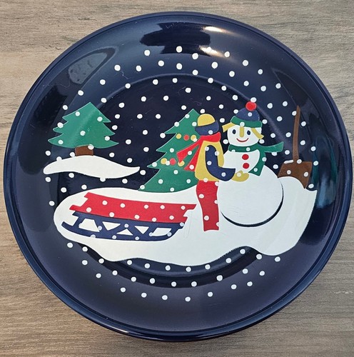 3 Vintage 1989 Lillian Vernon Christmas Ceramic Plates QTY each 7.5 inches - Picture 4 of 7