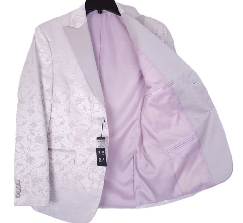 Alfani Men's Slim-Fit Floral Evening Jacket Pink B4HP $295 - Picture 14 of 15