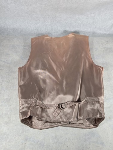 Vintage Brigham Sportswear Cowhide Leather Tan Vest Womens Size M SEE PHOTOS  - Picture 7 of 10
