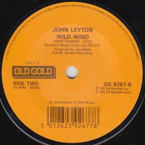 John Leyton - Johnny Remember Me / Wild Wind (VINYL) - Picture 2 of 5