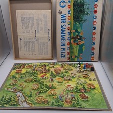 DDR Brettspiel Wir Sammeln Pilze - mit Anleitung, 6x Figuren + Würfel SPIKA 