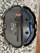 original Genesis left hand bow with case, arrows, arrow case, and equipment 
