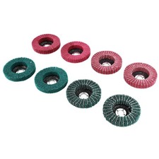8PCS 4 Inch Red & Green Nylon Fiber Flap Discs Set Assorted Sanding1521 1.78 per disc