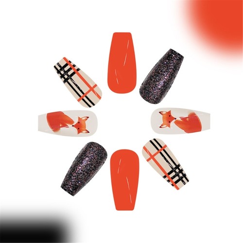 Press On Nail Fall False Nail Full Cover 24pcs Thanksgiving on Nail - Picture 4 of 7