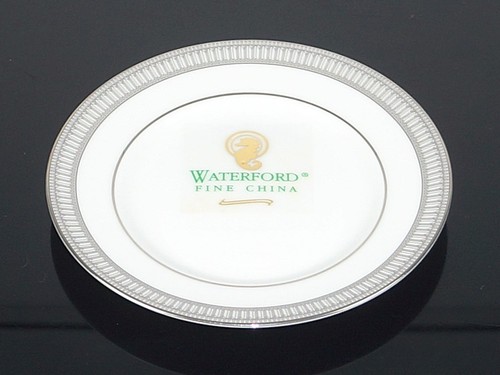 "PLATOS DE PAN Y MANTEQUILLA INGLESES WATERFORD CARINA PLATINUM 6"" - NUEVOS - JUEGO DE 4" - Imagen 2 de 3