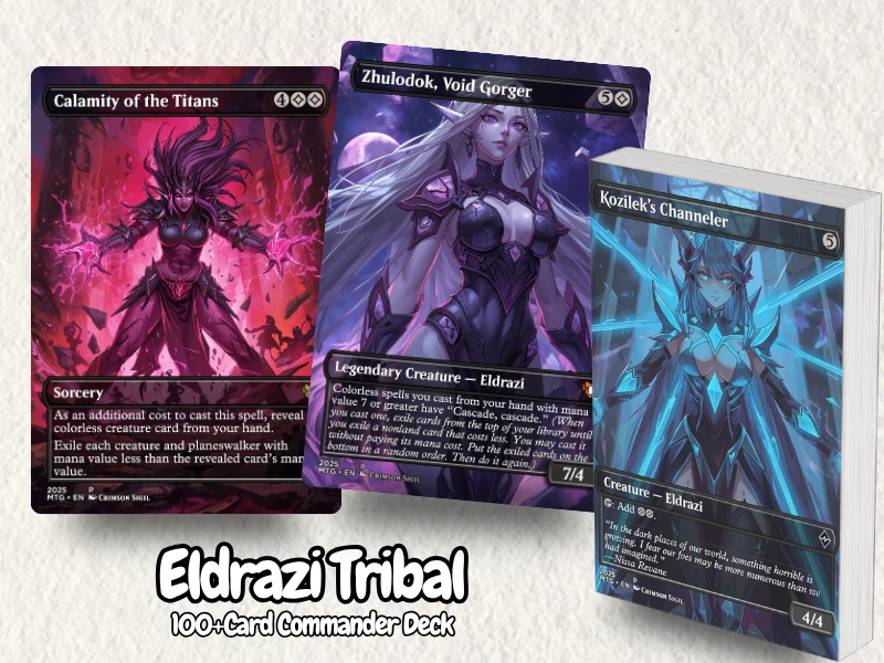 Eldrazi Tribal Anime Waifu MTG Proxy EDH Deck | 100 Cards + Tokens