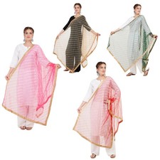 Way2Like Leharia Net Dupatta Traditional Wrap Shawl Scarf Hijab For Wedding