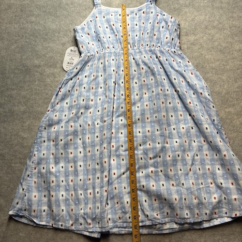 Girls Wonder Nation Americana Woven Dress XL (14-16) Blue/White/Red Checkered - Picture 7 of 7