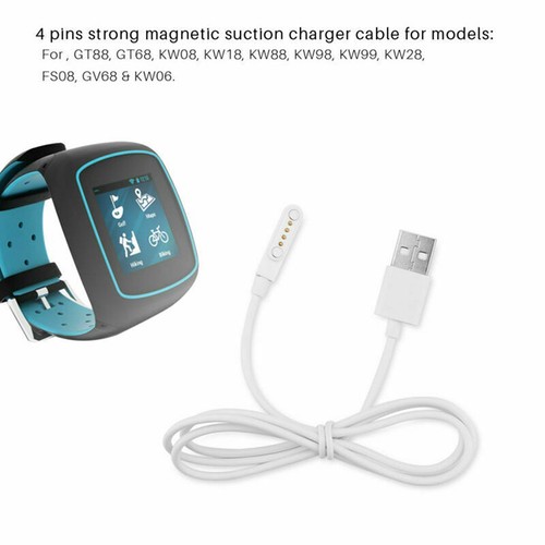 Magnetic Charger USB 2.0 Charging Cable Cord Power 4 Pin For Smart Watch K;b ❤LT - Bild 3 von 9