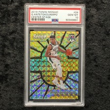 Panini Mosaic Giannis Antetokounmpo PSA 10 Center Stage 2019 Basketball NBA