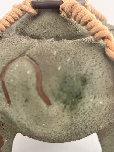 2001 Native American Green Pottery Oil Lamp with Beads and Tassels Handmade NEW - Picture 10 of 19