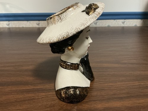 Lefton Lady Head Vase. Vintage - Bild 6 von 7