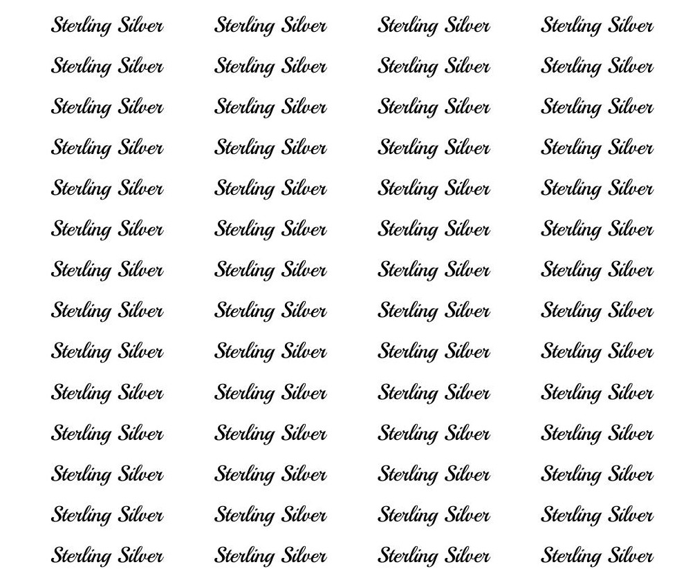 200 Self Adhesive Sterling Silver Jewellery Labels Stickers Peel Off 37x7mm A133