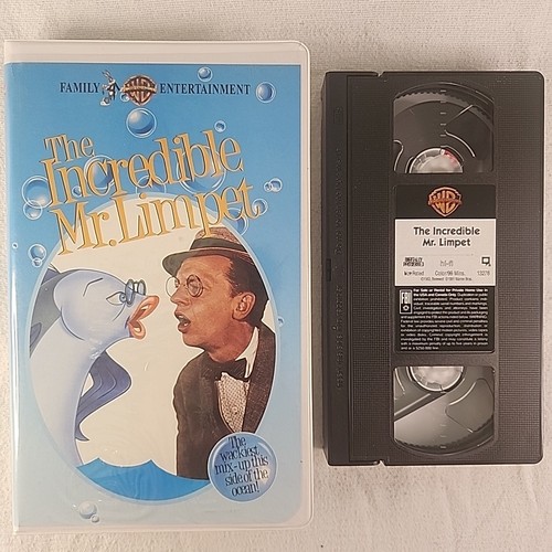 VHS The Incredible Mr. Limpet Don Knotts 1991 ClamShell Warner Brothers Ent - Picture 2 of 6