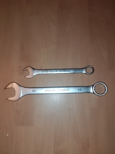2 Snap On Tools 21 & 32mm Euro Tools combination Spanners ISO7738 ECXM garage - Picture 2 of 15