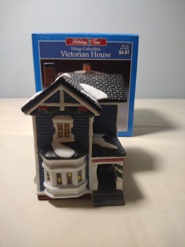 Holiday Time Village Sammlerstücke viktorianisches Haus Weihnachten verpackt 5,5" - Bild 7 von 8
