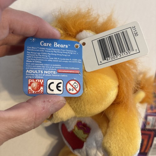 Care Bear Cousins Brave Heart Lion 8” Plush 20th Anniversary 2002 Tags - Picture 7 of 8