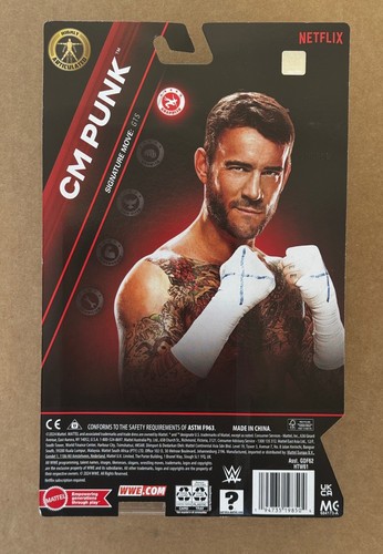 WWE Netflix Raw CM Punk Mattel Wrestling Action Figure Basic Mattel - Picture 2 of 2