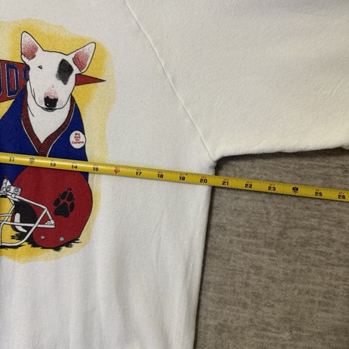 Sudadera De Colección Años 80 Bud Light Spuds Mackenzie Blanca Perro Grande En Campus RARA L - Imagen 7 de 10