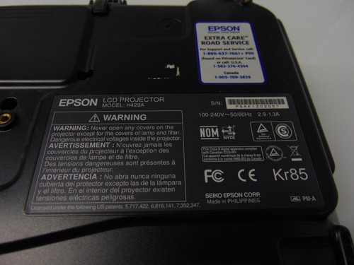 Epson H429A 3000:1 2800 ANSI Lumens 3LCD Video Projector - 109 Lamp Hours - Picture 5 of 5