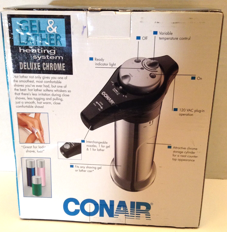 Conair HGL11 Gel & Lather Heating System Machine Deluxe Chrome Barber