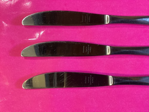 3 Coltelli da Pranzo Imperial International ROSE SILHOUETTE Acciaio Inox 8-3/4" - Foto 6 di 9