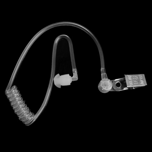 Coil Acoustic Air Tube With Metal Clip Replacement For Radio Earpiece Headset - Zdjęcie 6 z 8