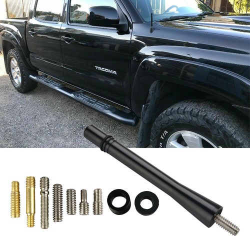4 Short Black Aluminum Antenna Mast AM/FM for TOYOTA TUNDRA 2000-2020 New inch - Picture 7 of 7