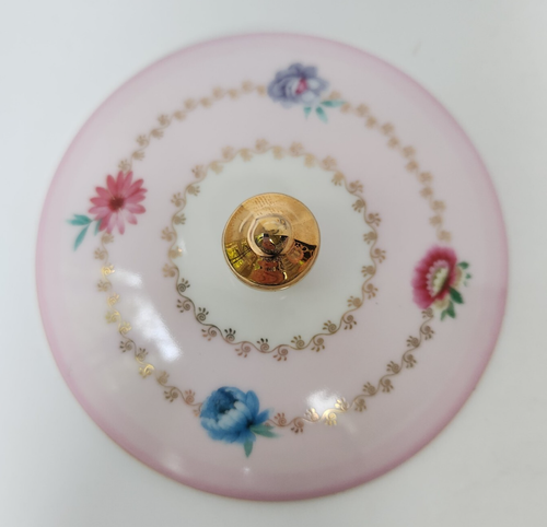 Grace Teaware Pink Floral Sugar and Creamer Set Porcelain Gold Trim - Picture 10 of 13