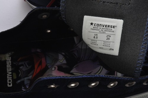 JoJo's Bizarre Adventure CONVERSE ALL STAR Sneaker Jotaro Kujo Navy US6.5 size - Picture 15 of 24