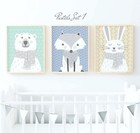 Woodland Nursery Decor, Woodland Animal Prints, Woodland Nursery Prints, Pastels