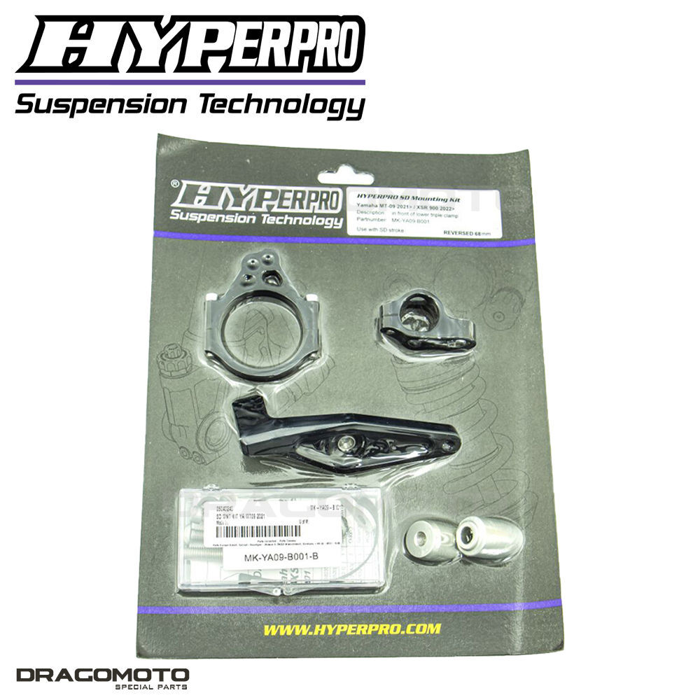 Kit de montage HYPERPRO MK-YA09-B001-B pour YAMAHA MT-09 ABS 2021-2022 balade et circuit