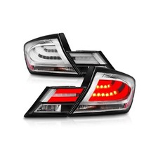 Anzo 321325 Chrome Clear Lens Led Bulb Tail Lights for 13-15 Honda Civic