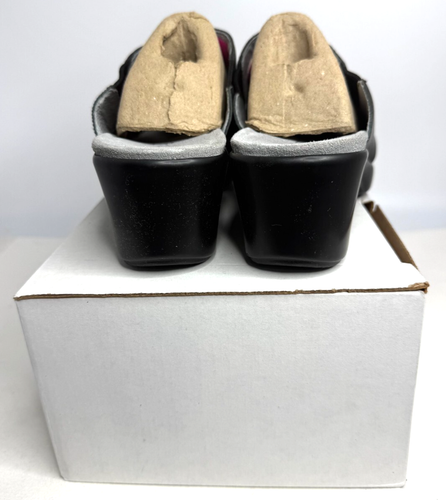 Alegria Leather Slide Wedge Sandals Ryli Black Size - 10.5 US - Picture 4 of 5