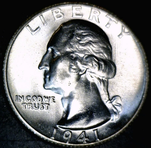 1941s BU + Washington Quarter Silver Coin Flashy Lustrous Uncirculated LOT #3 NR