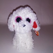 Ty Beanie Honey Bun Dog White Plush Toy Stuffed Animal Kids Toys Pretend Play