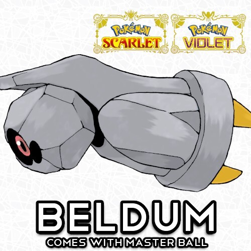 Shiny Beldum 6IV Lv. 1 Adamant Nature Metagross Pokemon Home Scarlet Violet SV - Picture 1 of 1