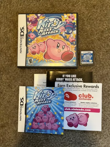 Kirby Mass Attack (Nintendo DS, 2011) Authentic Complete CIB Manual Tested Mint