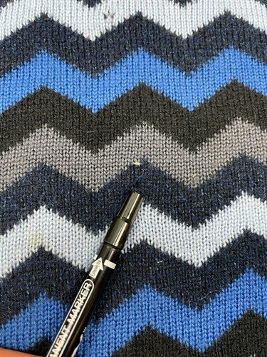 Yves Saint Laurent Vintage 90s Ysl Zig zag Pattern Sweater Pullover Knit Size L - Picture 9 of 10