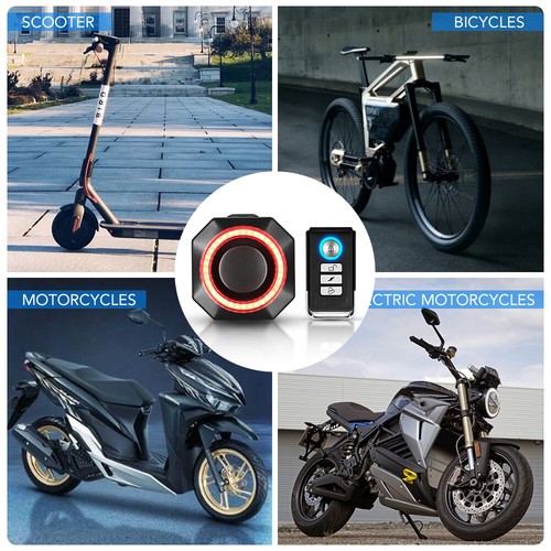 Bike Alarm with Simple Rear Light Road Cycling Cool Equipment USB Rechargeable - Imagen 10 de 12