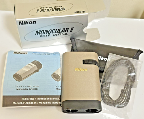NEU Nikon Multifunktions Monokular II 6x15D metallic Made in Japan - Bild 2 von 5