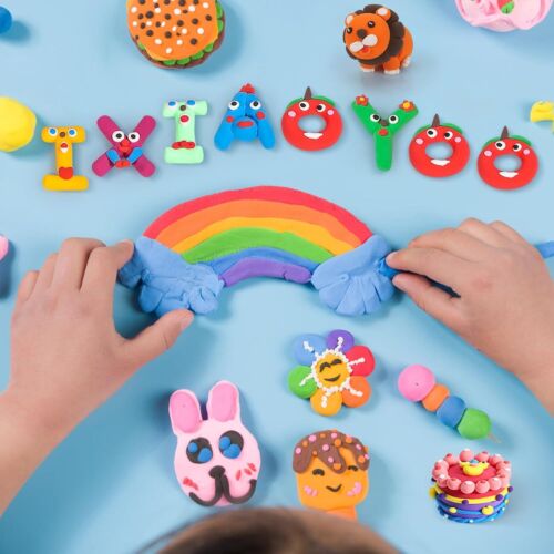 Air Dry Clay, 100 Colors Modelling Clay for Kids, DIY Molding Magic Clay for - Picture 2 of 7