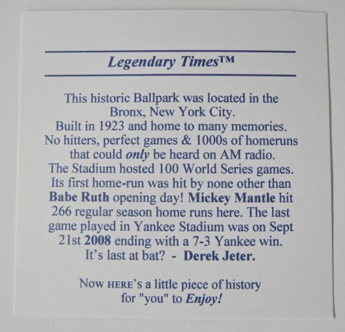 Legendary Man® old Yankee Stadium seat dial watch Gift USA Built. - Picture 8 of 9