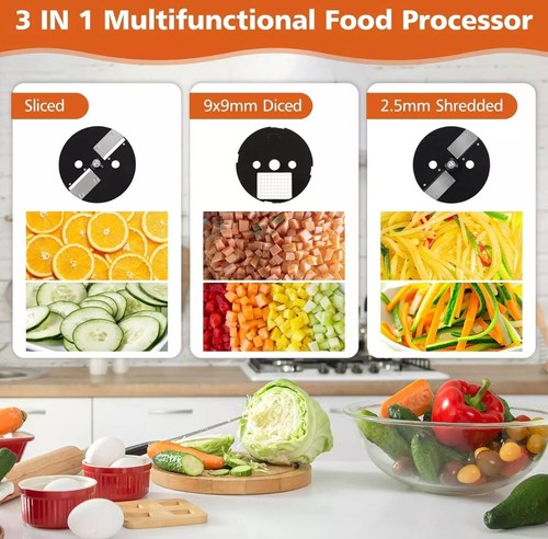 3 in 1 Electric Vegetable Chopper, Multifunctional Chopper Vegetable MSRP 459 - Picture 4 of 6