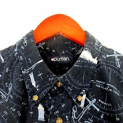 Puritan Maritim Hemd Boot Anker Mariner blau Freizeit Button Down Hemd Gr. L - Bild 1 von 6