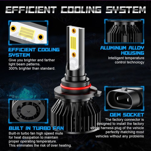 SET For GMC Terrain 2010-2018 6Pcs LED Headlight High&Low + Fog Light Kit 6000K - Bild 6 von 20