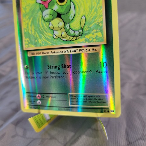 Caterpie - 3/108 - Common - Reverse Holo Pokemon Evolutions - Picture 3 of 4