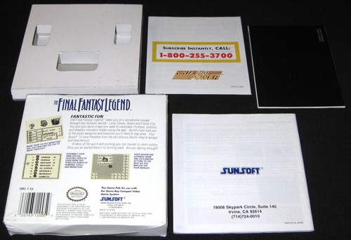 Final Fantasy Legend (Nintendo Game Boy, 1990) Complete in Box CIB - Picture 2 of 7