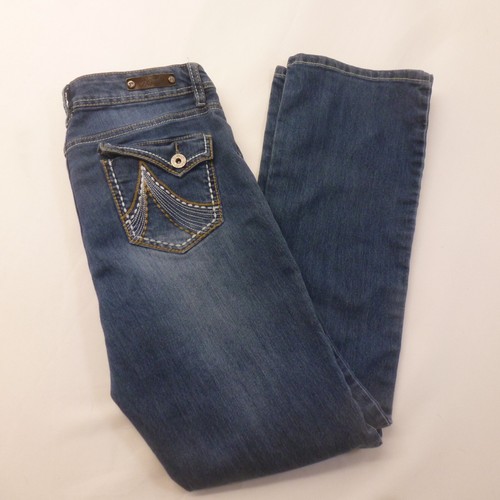 Royalty Jeans blau Damengröße 8 Stickerei Patte Gesäßtasche Freizeit - Bild 1 von 11